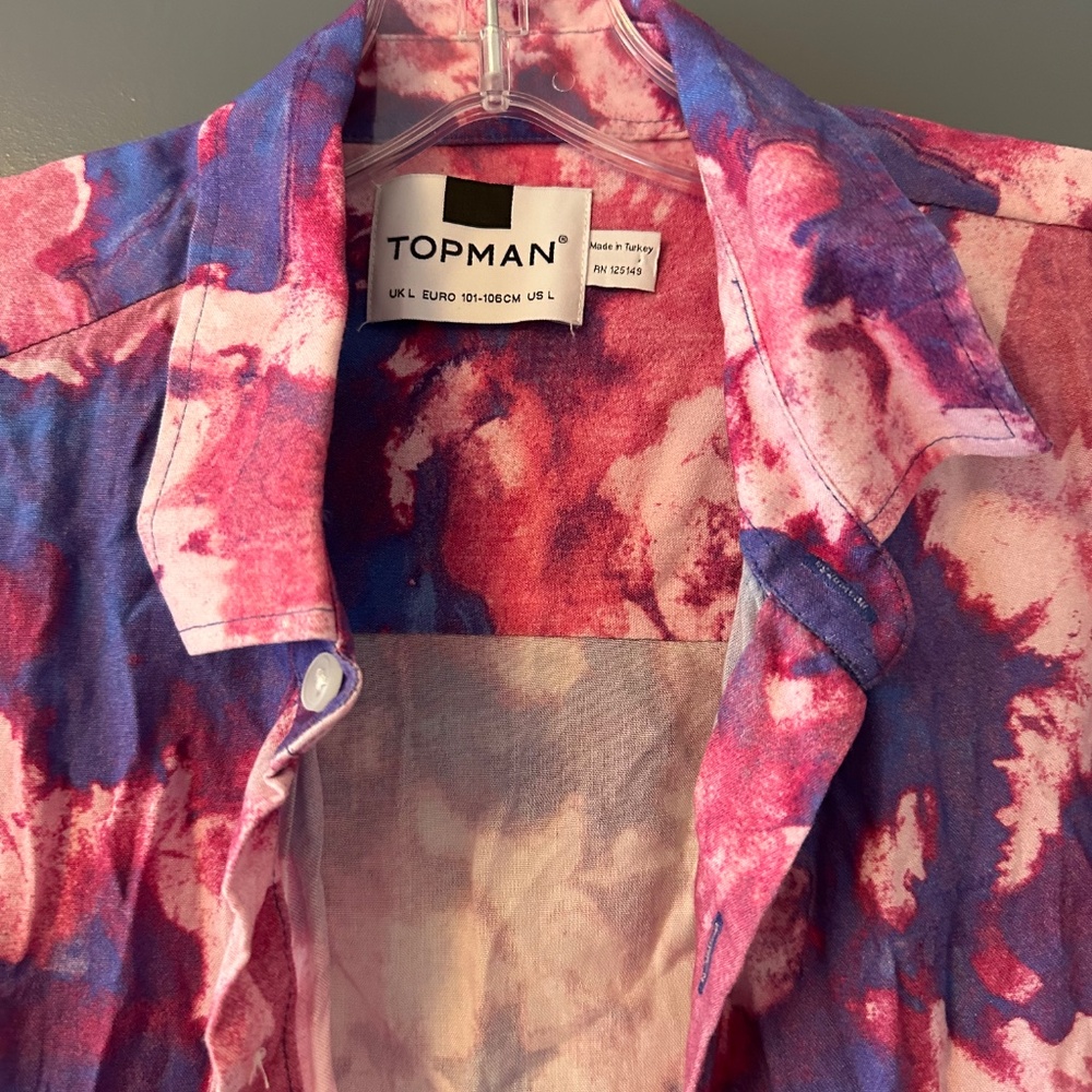 Men’s Topman Shirt Size Large - Picture 3 of 3